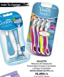 Gillette - Maquina De Deliacción Desechable Oceana