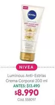 Nivea - Luminous Anti-estrias Crema Corporal