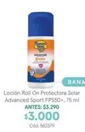 Loción Roll On Protectora Solar Advanced Sport Fps50+