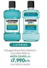 Listerine - Enjuague Bucal Zero Alcohol O Cool Mint