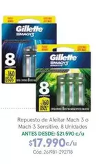 Gillette - Repuesto De Afeitar Mach 3 O Mach 3 Sensitive
