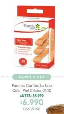 Family Set - Parches Curitas Surtido Color Piel Clásico X100