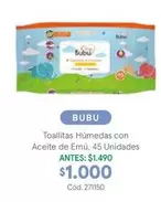 Bubu - Toallitas Humedas Con Aceite De Emú