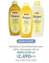 Babyland - Shampoo O Acondicionador Para Niños