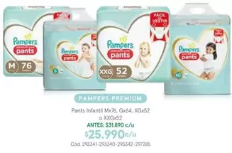 Pampers - Pants Infantil M/G, G644 Xx62 O Mga52