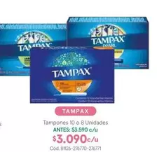 Tampax - Tampones 10 O 8 Unidades