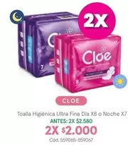 Toalla Higiénica Ultra Fina Día X8 O Noche X7