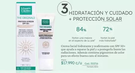 Hidratacion Y Cuidado + Proteccion Solar