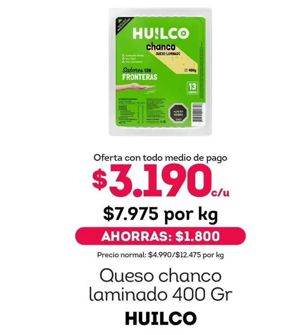 Huilco - Queso Chanco Laminado