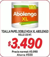 Abolengo - Toalla Papel Doble Hoja Xl