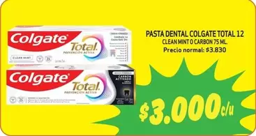 Colgate - Pasta Dental Total 12 Clean Minto Carbon