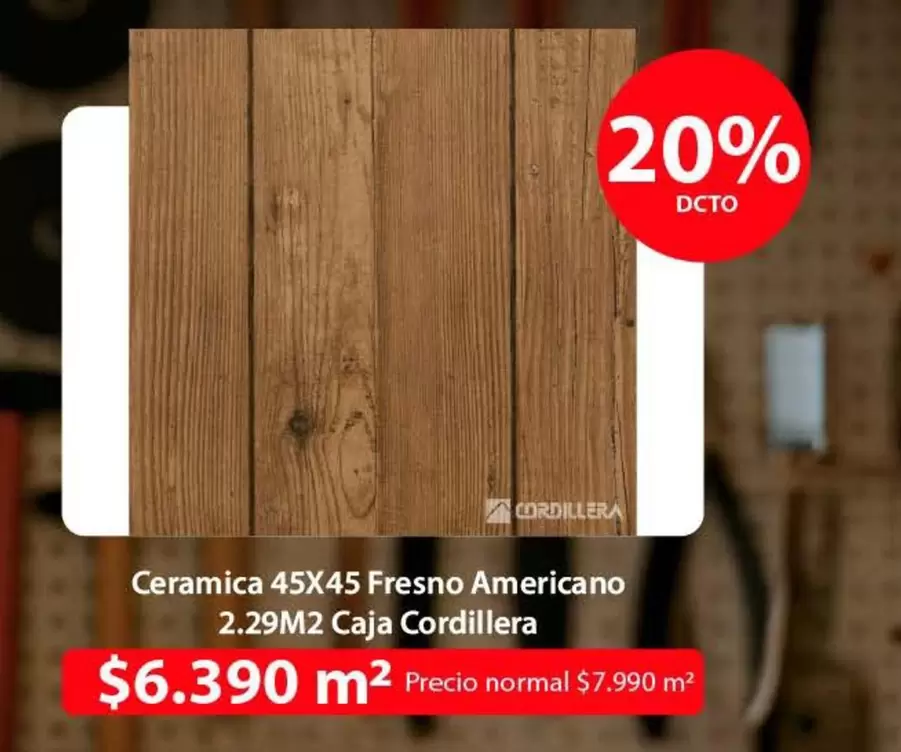 Cordillera - Ceramica 45x45 Fresno Americano Caja