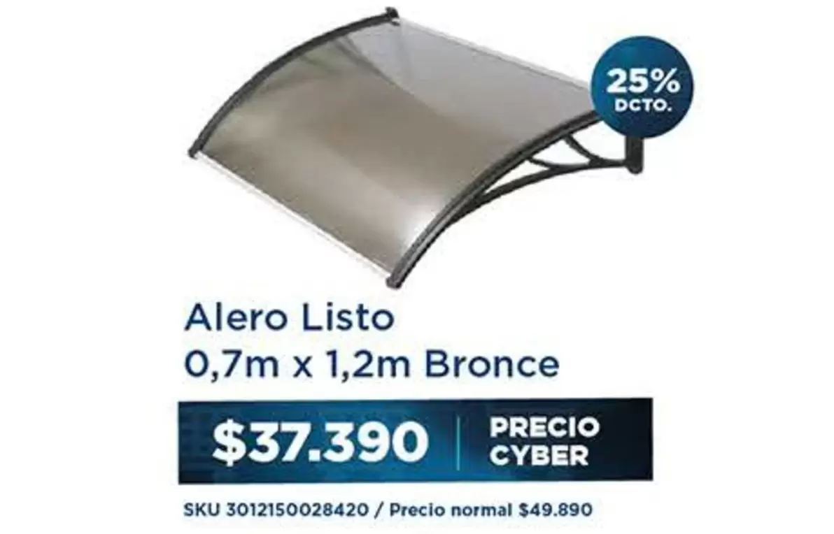 Alero Listo 0,7m X 1,2m Bronce