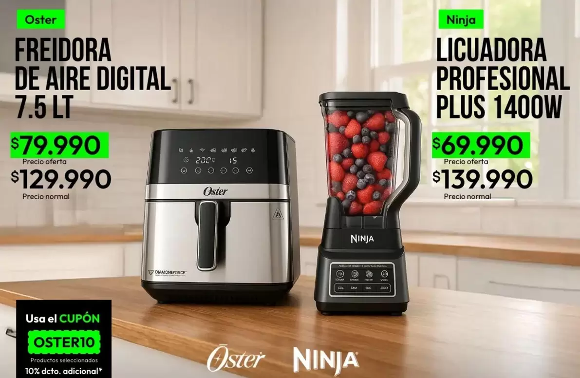 Oster - Freidora De Aire Digital Plus 1400w