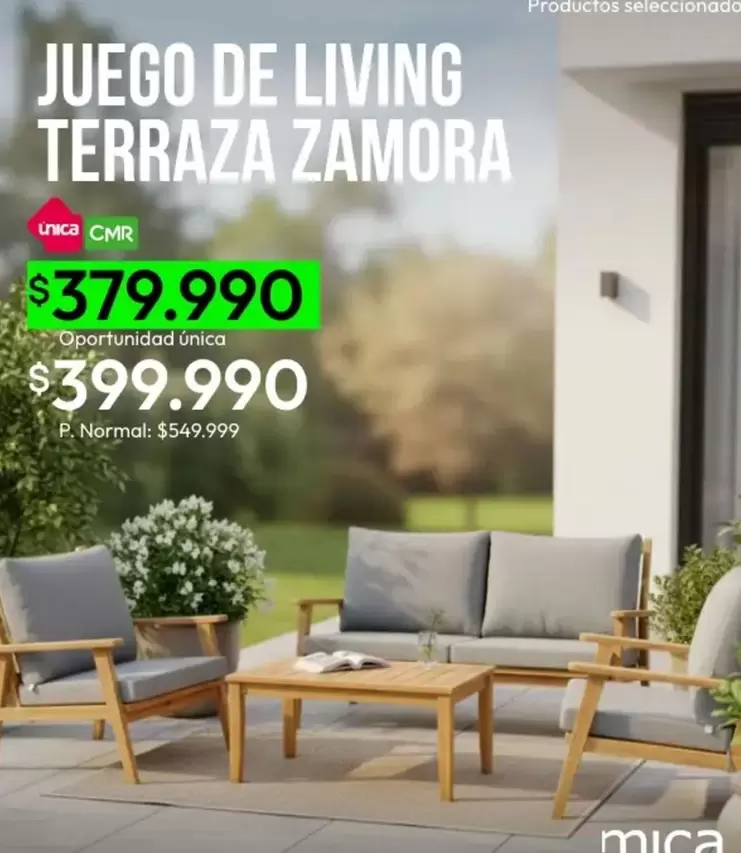 Juego De Living Terraza Zamora