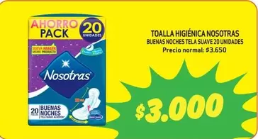 Nosotras - Toalla Higienica Nostras Buenas Noches Tela