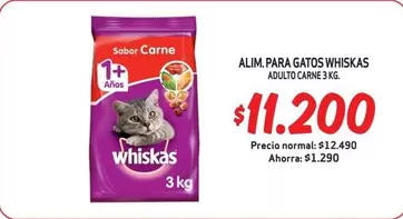 Whiskas - Alim, Para Gatos Adulto Carne