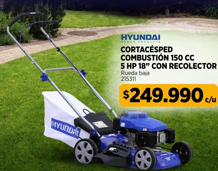 Hyundai - Cortacésped Combustion 150 Cc 5 Hp 18° Con Recolector