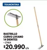 Tramontina - Rastrillo Curvo Liviano 14 Dientes
