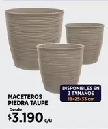 Maceteros Piedra Taupe
