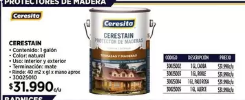Ceresita - Contendido