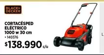 Black & Decker - Cortacésped Eléctrico 1000 W 30 Cm