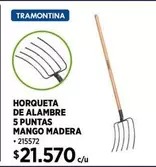 Tramontina - Horqueta De Alambre 5 Puntas Mango Madera