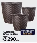 Maceteros Ratan Marron