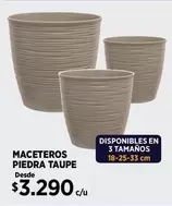 Maceteros Piedra Taupe