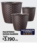 Maceteros Ratan Marron