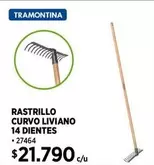 Tramontina - Rastrillo Curvo Liviano 14 Dientes