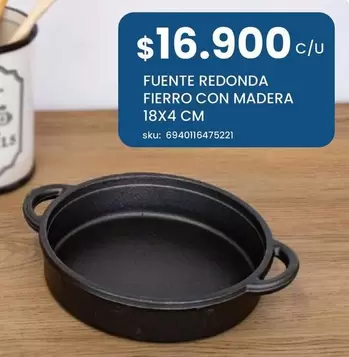 Fuente Redonda Fierro Con Madera