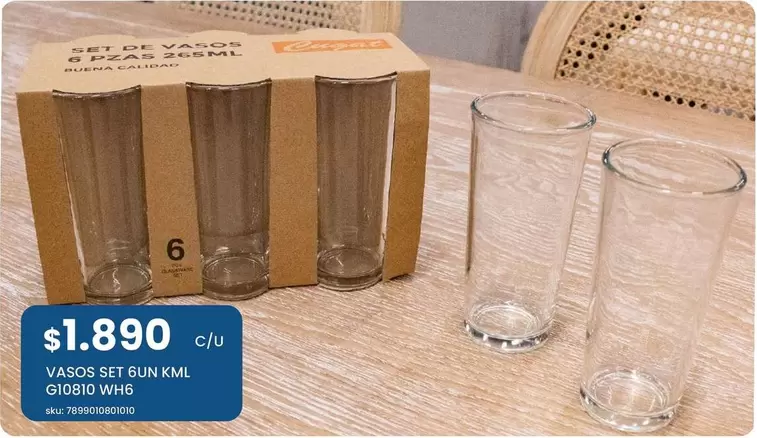 Vasos Set Gun Kml G10180 Wh16