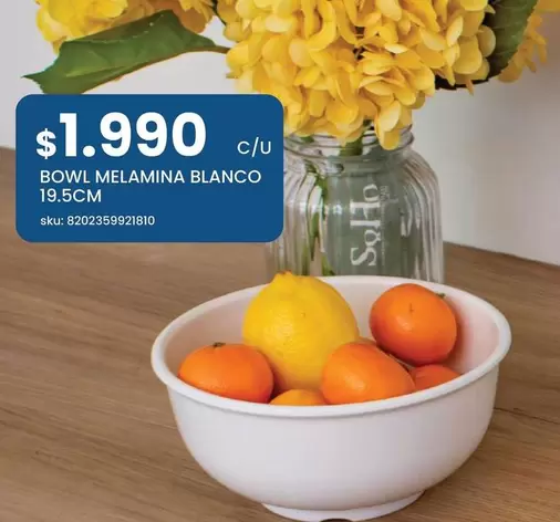 Bowl Melamina Blanco