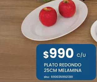 Plato Redondo Melamina