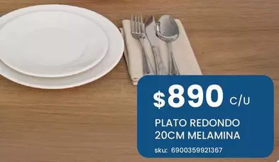 Plato Redondo Melamina