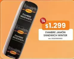 Winter - Fiambre Jamon Sandwich