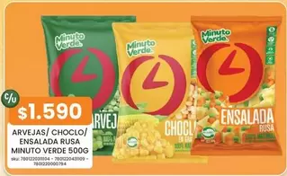 Minuto Verde - Arvejas/ Choclo/ Ensalada Rusa