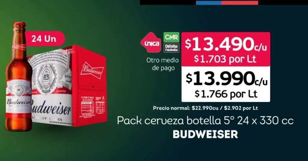 Budweiser - Pack Cerveza Botella 5