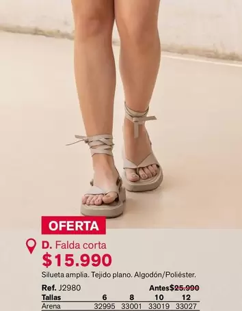 Falda Corta Arena