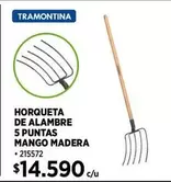 Tramontina - Horqueta De Alambre 5 Puntas Mango Madera