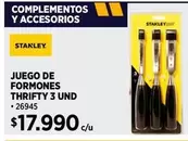 Stanley - Juego De Formones Thrifty 3 Und