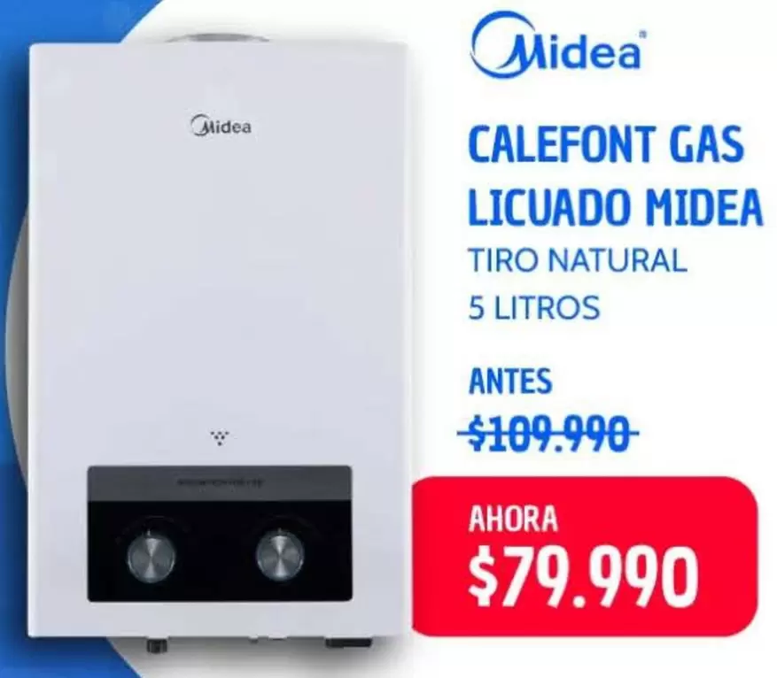Midea - Calefont Gas Licuado