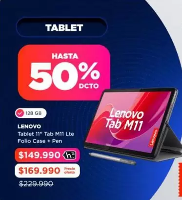 Lenovo - Tablet 11" Tab M11 Lte Follo Case + Pen