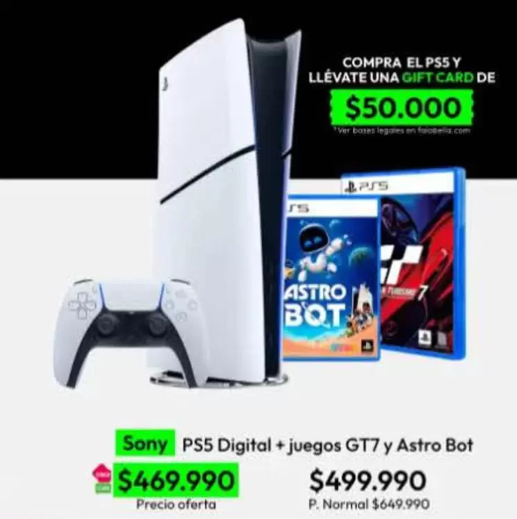 Astro - PS5 Digital + juegos GT7 y  Bot