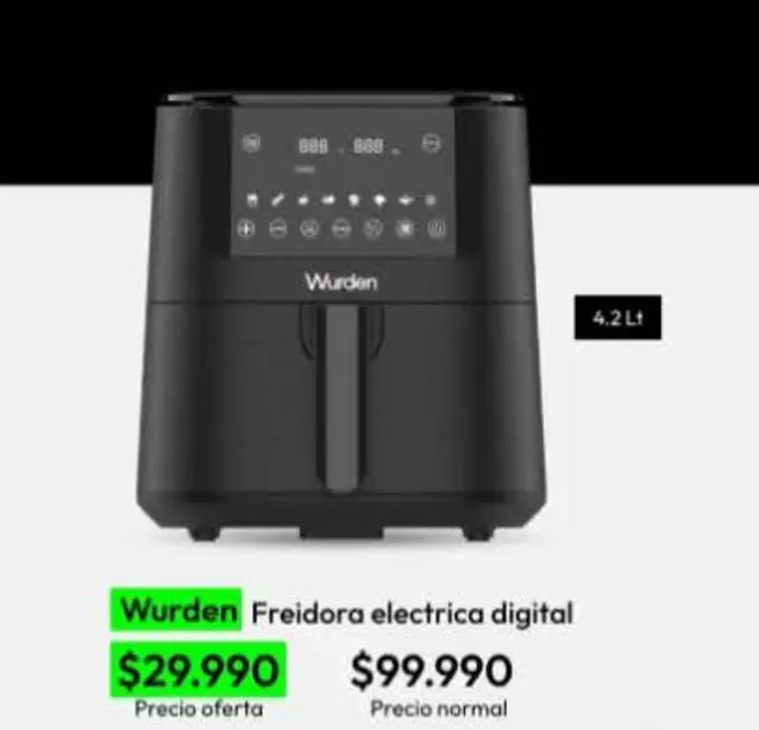 Wurden - Freidora Electrica Digital