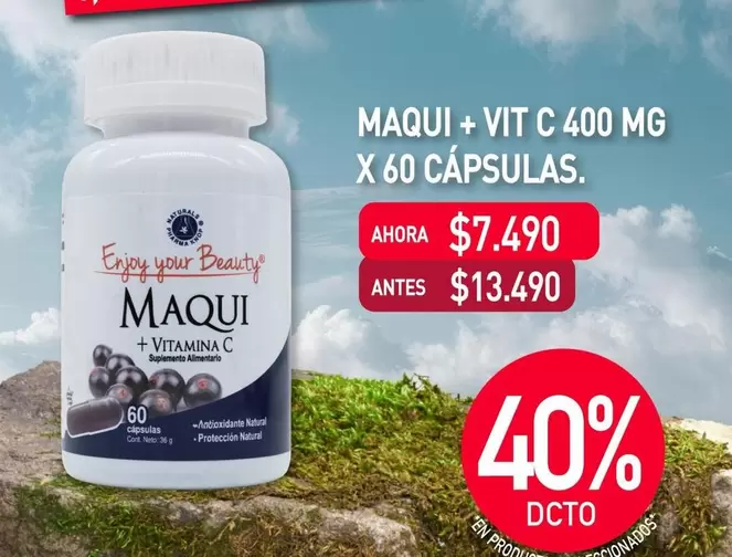 Maqui -  + Vit C 400 MG X 60 Cápsulas