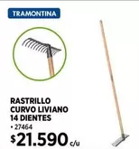Tramontina - Rastrillo Curvo Liviano 14 Dientes