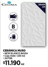 Cerámica Muro New Blanco Bahia