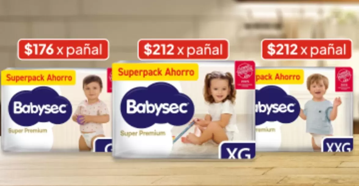 Babysec - $176 X $21.2 Pañal Superpack Ahorro